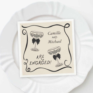 Cocktail Engagement Party Napkins