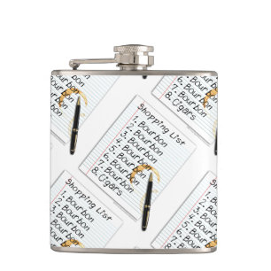 COCKTAIL FLASK - BOURBON SHOPPING LIST