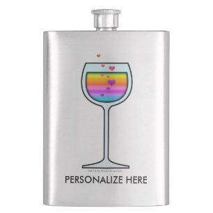 COCKTAIL FLASK - WINE GLASS