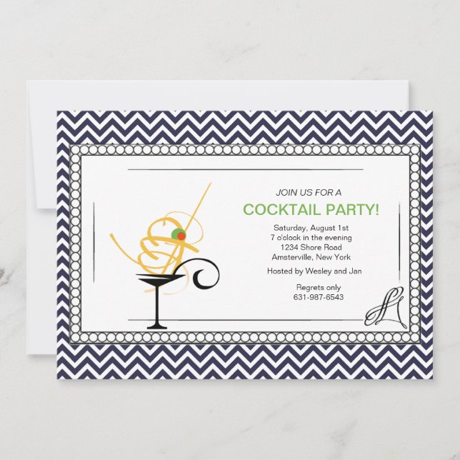 Cocktail Formal Invitation (Front)