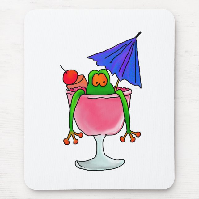 Cocktail Frog Mouse Mat (Front)