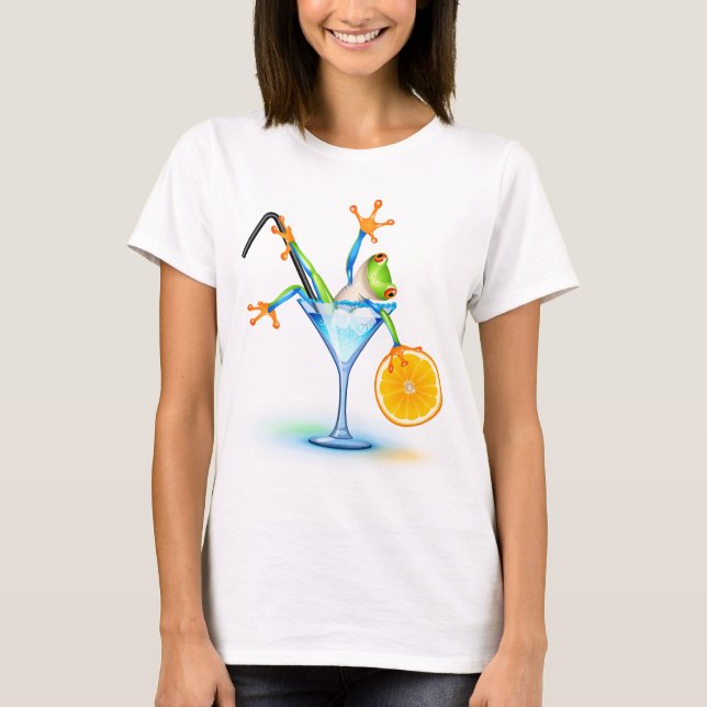 Cocktail Frog T-Shirt (Front)