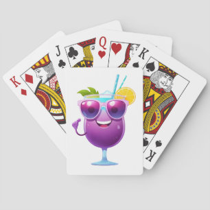 Cocktail Fun Cheerful Vacation Tropical Drink Cool Playing Cards