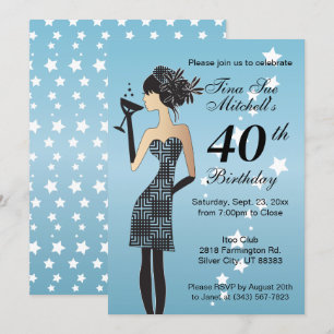 Cocktail Girl Birthday Party Invitation