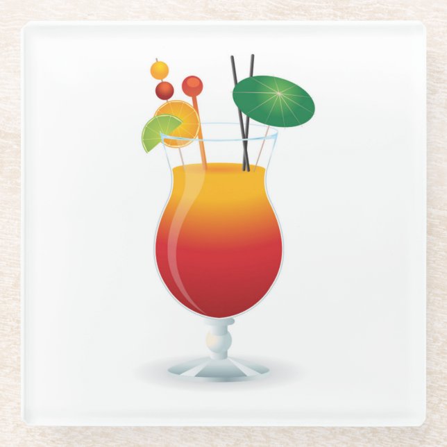 COCKTAIL GLASS COASTER (Front)