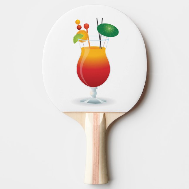 COCKTAIL GLASS PING PONG PADDLE (Front)