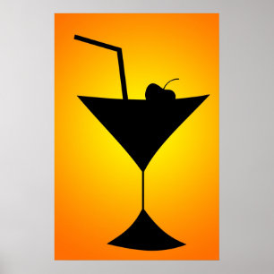 Cocktail Glass Poster