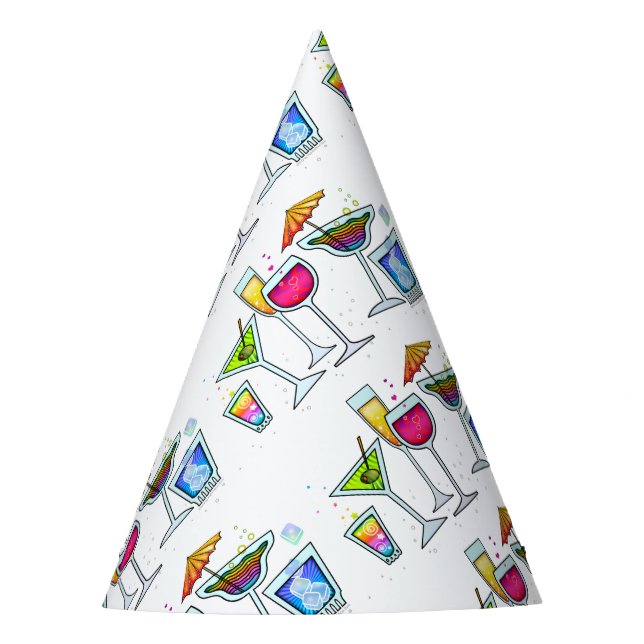 COCKTAIL GLASSES PARTY HAT (Front)