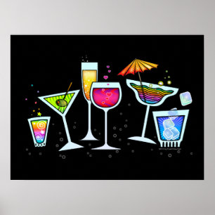 COCKTAIL GLASSES POSTERS & PRINTS