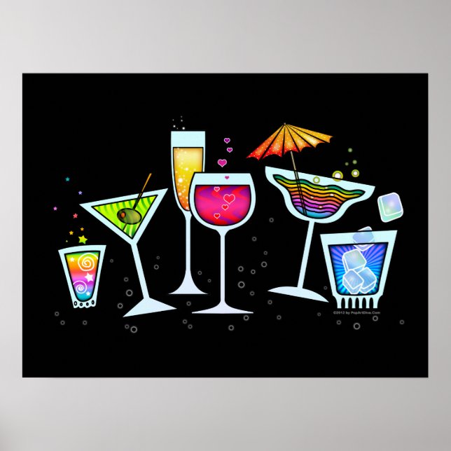 COCKTAIL GLASSES POSTERS & PRINTS (Front)