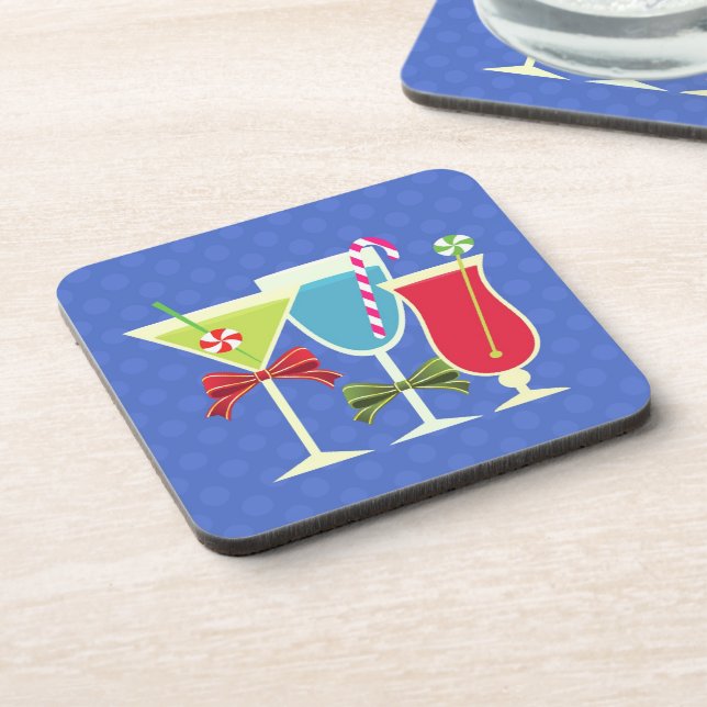 Cocktail Holiday Coasters (set of 4) (Left Side)