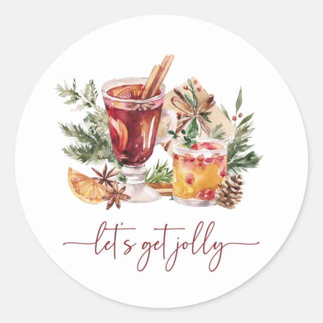 Cocktail Holiday Stickers (Front)