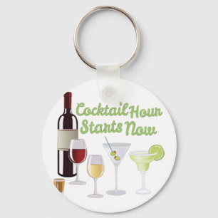 Cocktail Hour Key Ring