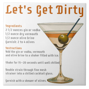 Cocktail Hour Let's Get Dirty Martini Recipe Tile