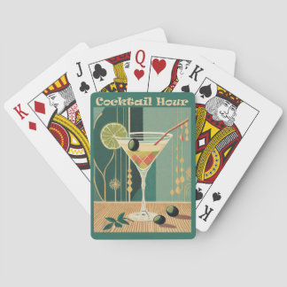 Cocktail Hour Mid Century Modern Martini Playing Cards