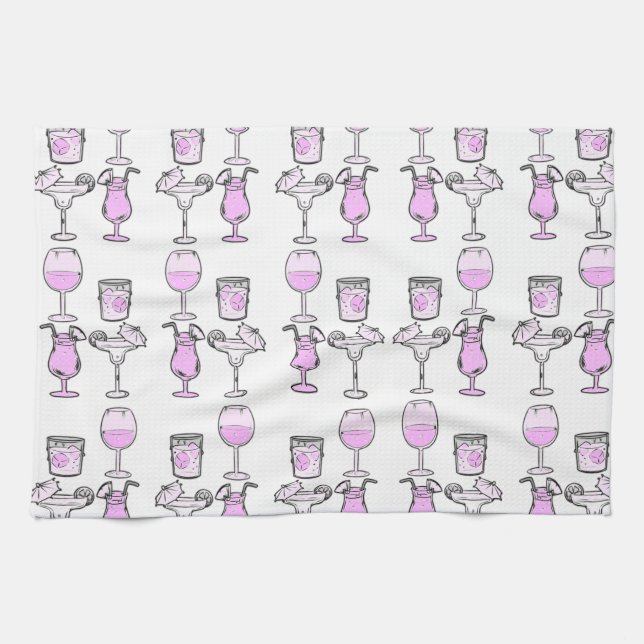 Cocktail Hour Tea Towel (Horizontal)