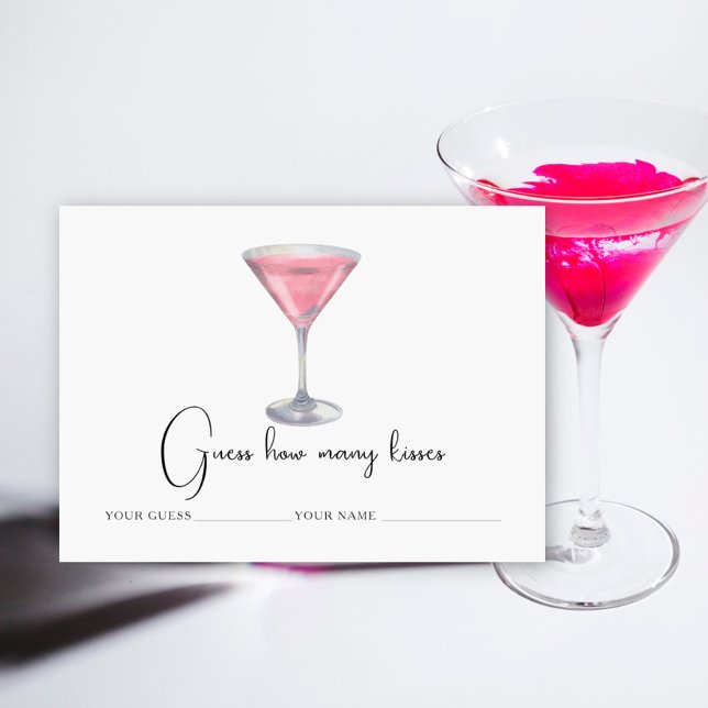 Cocktail - How many kisses bridal game Enclosure Card (Creator Uploaded)