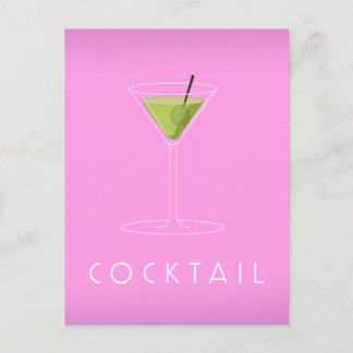 Cocktail Invitation Postcard