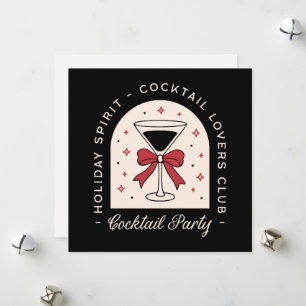 Cocktail lovers party funny holiday spirit black card