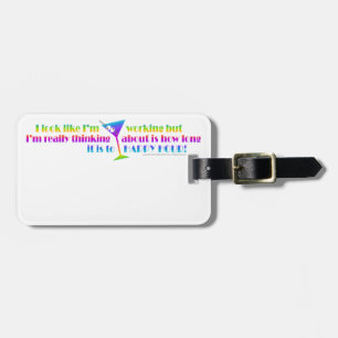 Cocktail Luggage Tags - How Long to Happy Hour