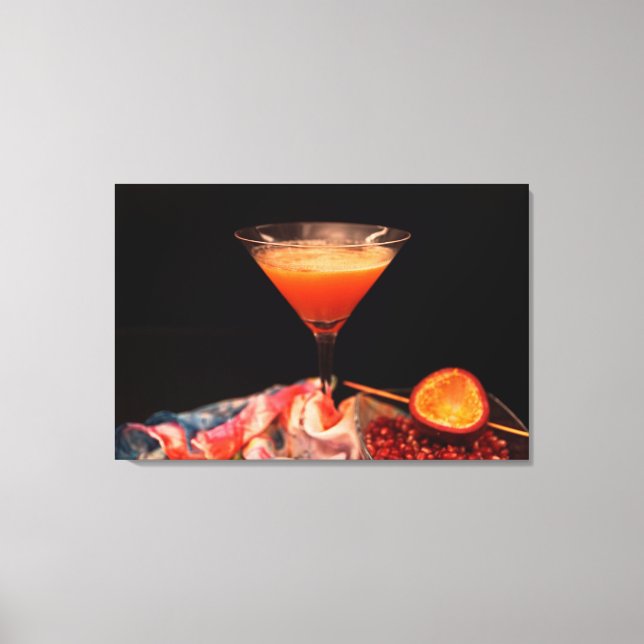 Cocktail Maracuja Granate Canvas Print (Front)