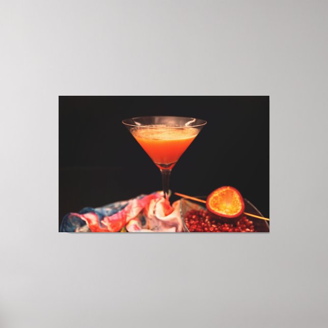 Cocktail Maracuja Granate Canvas Print (Front)