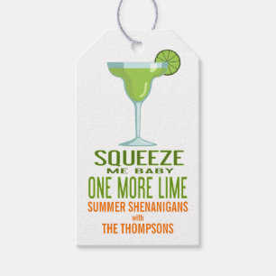 Cocktail Margarita Squeeze Me Baby One More Lime Gift Tags
