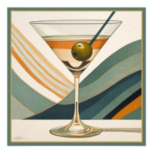 Cocktail Martini Mid Century Design Photo Print