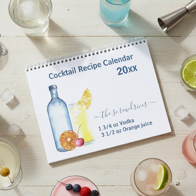 Cocktail Mixed Drink Recipes Alcohol Bar Calendar (Creator Uploaded)