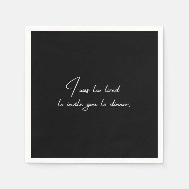 Cocktail napkin funny black party (Front)