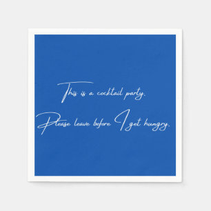 Cocktail napkin funny black party