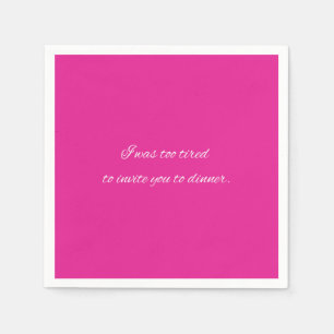 Cocktail napkin funny pink party
