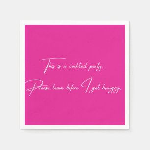 Cocktail napkin funny pink party