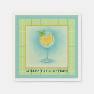 Cocktail Napkin   Gin & Lemon Summer Entertaining