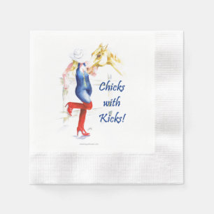 Cocktail Napkin-Sassy Cowgirl - Chicks with Kicks Napkin