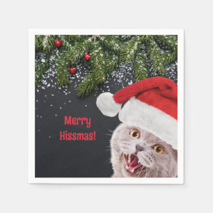 Cocktail Napkins, Merry Hissmas  Napkin