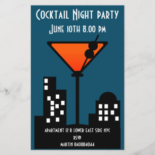 Cocktail Night Party Invitation Flyer