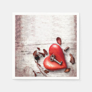 Cocktail Paper Napkin Country Wood Key to my Heart