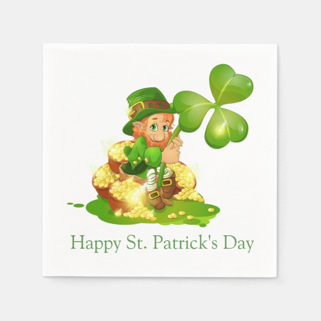 Cocktail Paper Napkins-St. Patrick's Day Napkin (Front)