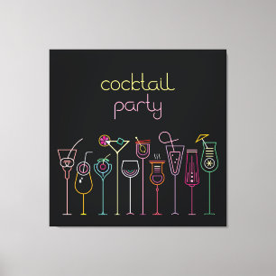 Cocktail Party background Canvas Print