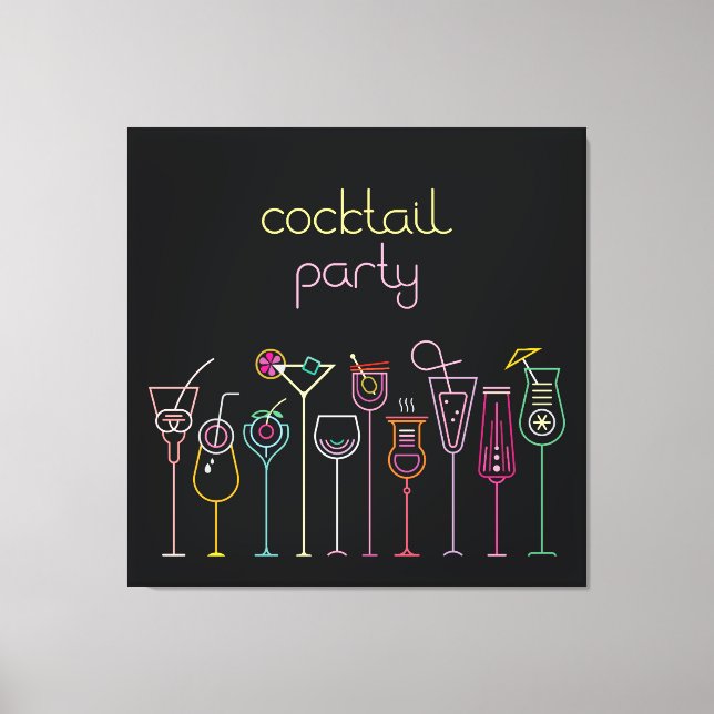 Cocktail Party background Canvas Print (Front)
