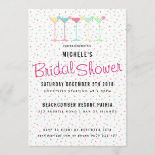 Cocktail Party Bridal Shower Invitation