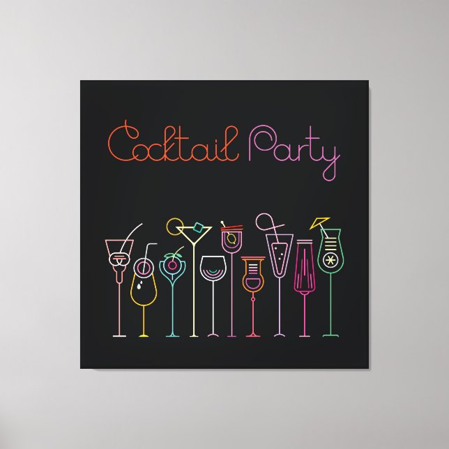 Cocktail Party Canvas Print (Front)