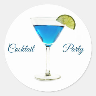 Cocktail Party Classic Round Sticker