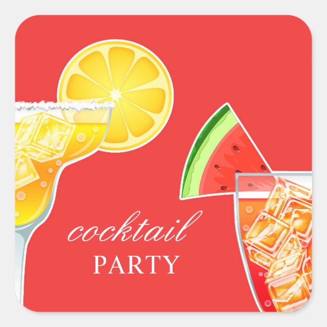 Cocktail Party Drinking Sticker (Front)