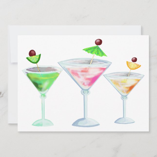 cocktail party drinks invitation (Front)