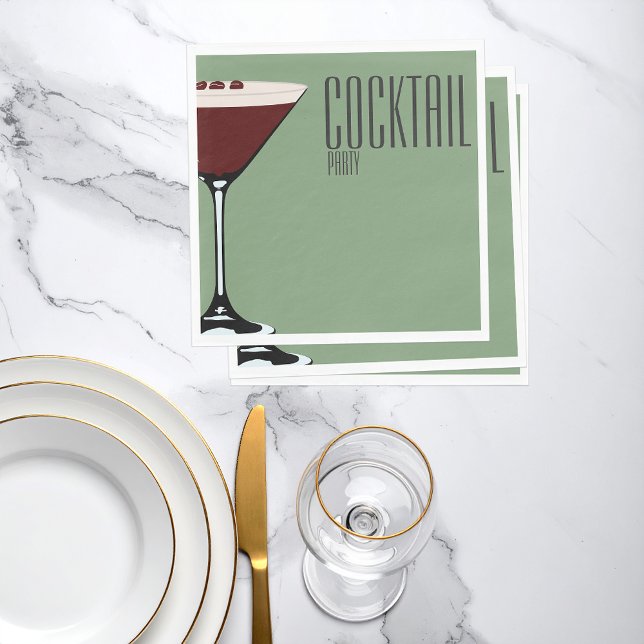 Cocktail Party Espresso Martini Napkin (Creator Uploaded)