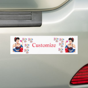 Cocktail Party Girl Thunder_Cove Bumper Sticker