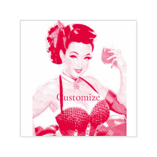 Cocktail Party Girl Thunder_Cove Self-inking Stamp