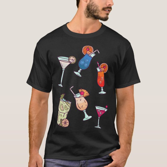 Cocktail  Party Girls Night Out Drinking Bartendin T-Shirt (Front)